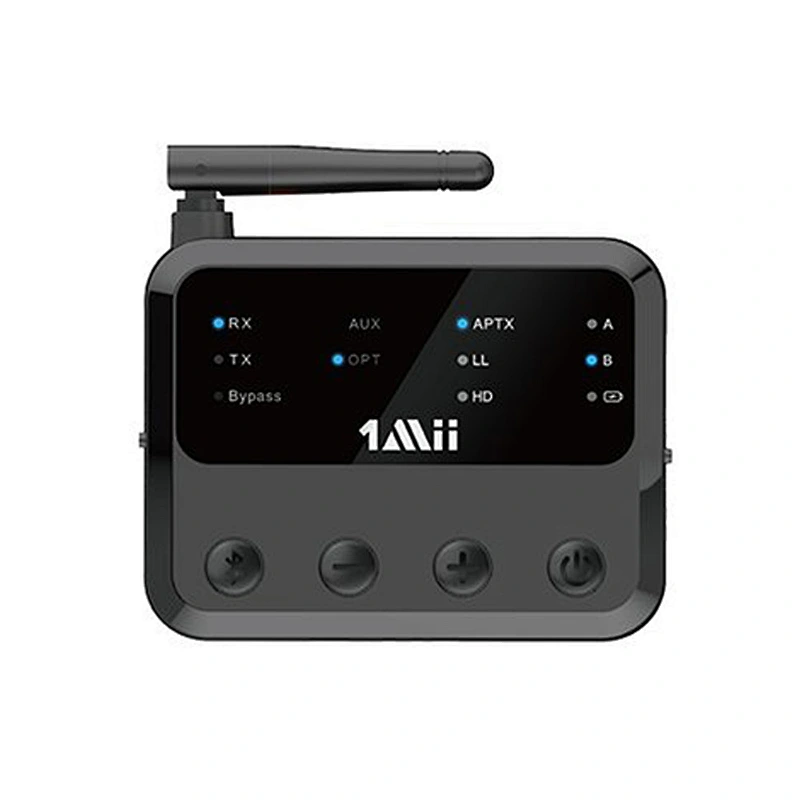 Bluetooth 5.0 Receiver Transmitter for TV/BT Headphones, Wireless Bluetooth Receiver for Home Stereo/Speakers, Built in Battery Audio Adapter Support aptX LL & HD