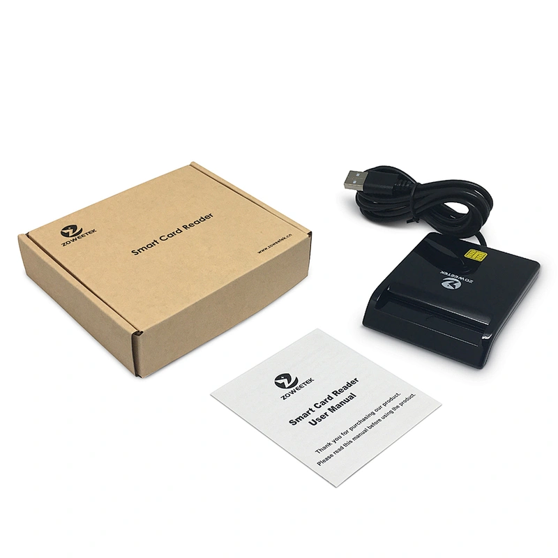 ZOWEETEK ZW-12026-1 CAC Card Reader Military, Smart Card Reader DOD Military USB Common Access CAC, Compatible with Windows, Mac OS and Linux