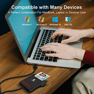 ZOWEETEK USB 2.0 Credit Card Reader Writer DNi/CAC/IC/ID/ATM/Bank EMV Card Reader