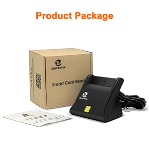 ZOWEETEK ZW-12026-3 Desktop ATM EMV USB 2.0 CCID Smart Chip CAC Card Reader