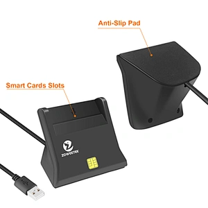 ZOWEETEK ZW-12026-3 Desktop ATM EMV USB 2.0 CCID Smart Chip CAC Card Reader