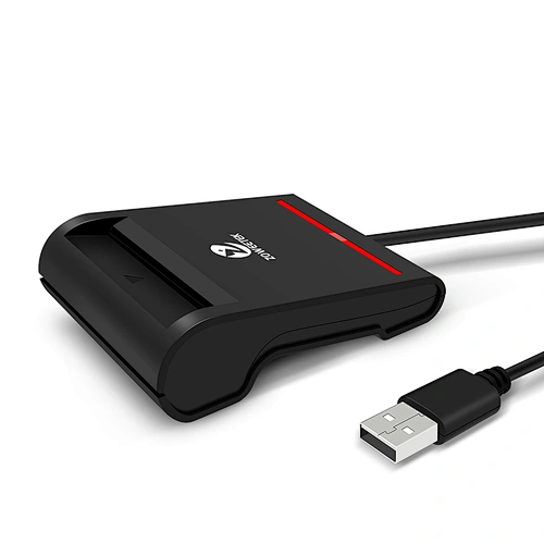 ZOWEETEK USB 2.0 Credit Card Reader Writer DNi/CAC/IC/ID/ATM/Bank EMV Card Reader