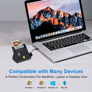 ZOWEETEK ZW-12026-3 Desktop ATM EMV USB 2.0 CCID Smart Chip CAC Card Reader