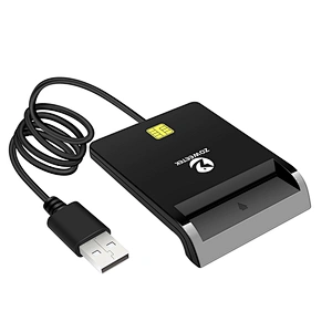 ZOWEETEK ZW-12026-1 CAC Card Reader Military, Smart Card Reader DOD Military USB Common Access CAC, Compatible with Windows, Mac OS and Linux