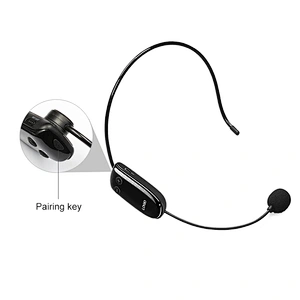 30m Wireless Distance UHF Technology Portable Headset Wireless Microphone with 3.5mm and 6.5mm Connector for Audio Equipment