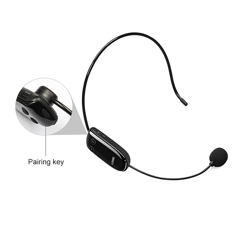 30m Wireless Distance UHF Technology Portable Headset Wireless Microphone with 3.5mm and 6.5mm Connector for Audio Equipment