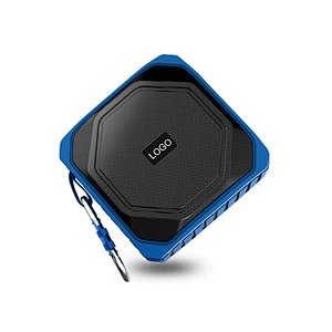 Portable Small Waterproof Rechargeable Outdoor Wireless Bluetooth Stereo Music Speaker with Metal Hook for Mobile Phone