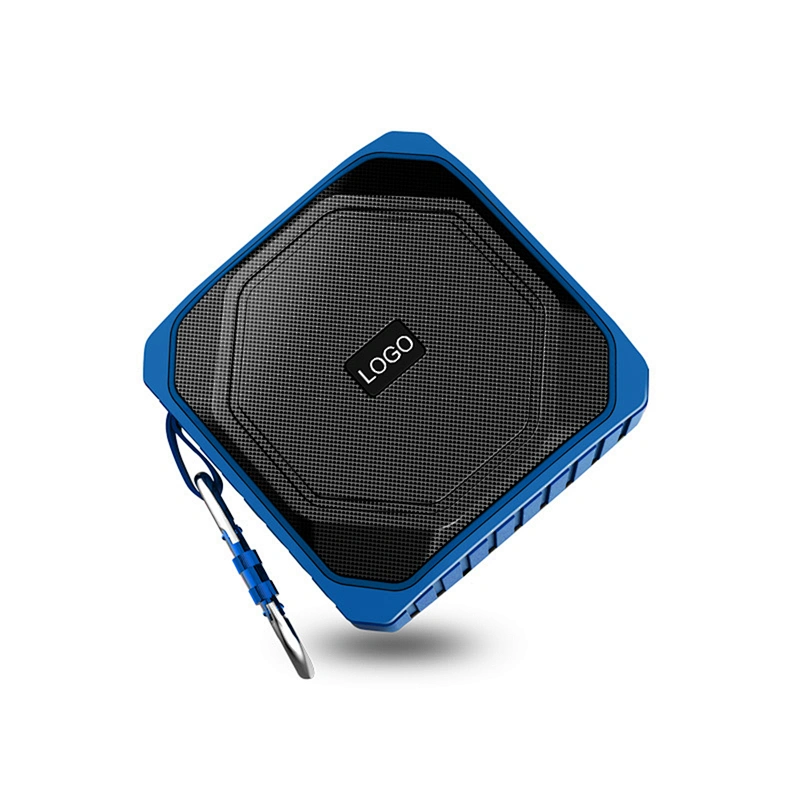 Portable Small Waterproof Rechargeable Outdoor Wireless Bluetooth Stereo Music Speaker with Metal Hook for Mobile Phone