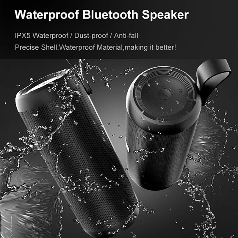 Dual Waterproof IPX5 Rechargeable 2500mAh Music Player 15W x 2 Power TWS DSD Stereo Bluetooth Speaker