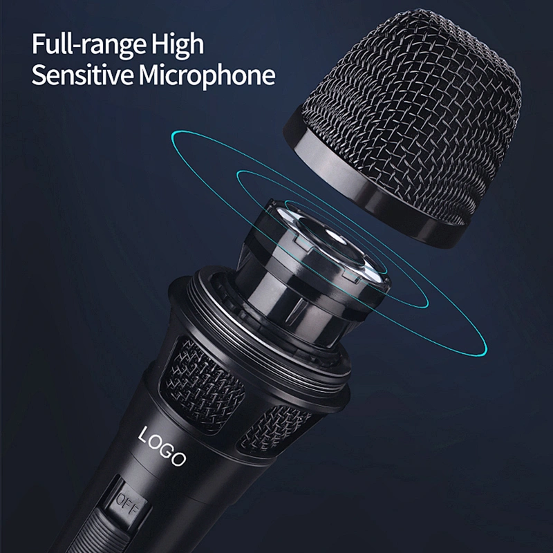 Wired Microphone Zinc Alloy Dynamic Professional Meeting Singing Mic with Collar High Sensitivity