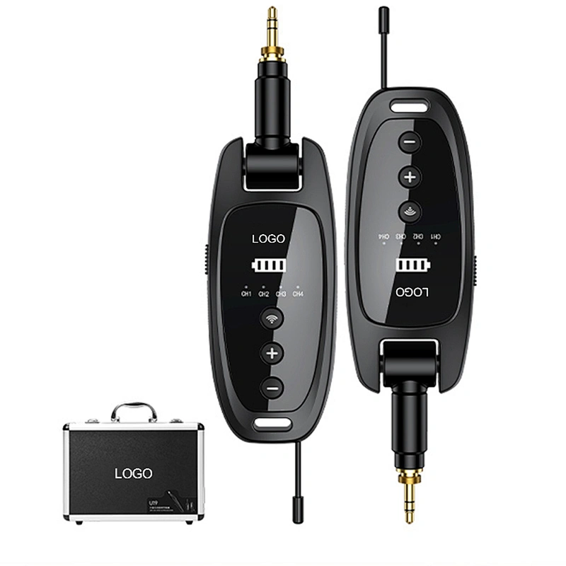 UHF 30m Wireless Transmission Distance Rechargeable 3.5/6.5mm Standard Audio Electric Guitar Transmitter Receiver Microphone