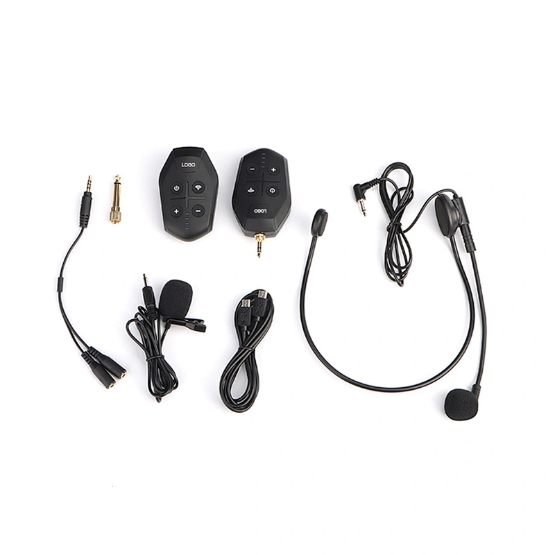 UHF Wireless Audio Transmitter Receiver Rechargeable Live Broadcast Microphone Support Lavalier Mic and Headset Mic