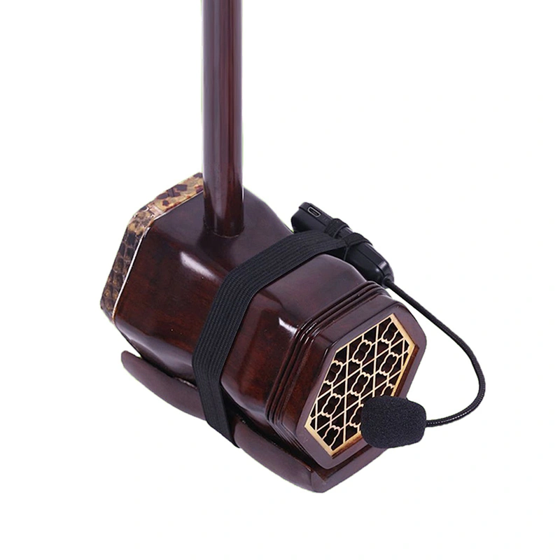 Multi-function Light Rechargeable Instrument Microphone With Receiver Erhu Musical Cordless Wireless Condenser Microphone