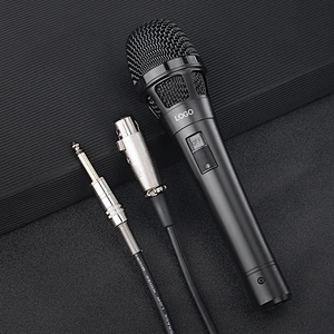 Wired Microphone Zinc Alloy Dynamic Professional Meeting Singing Mic with Collar High Sensitivity