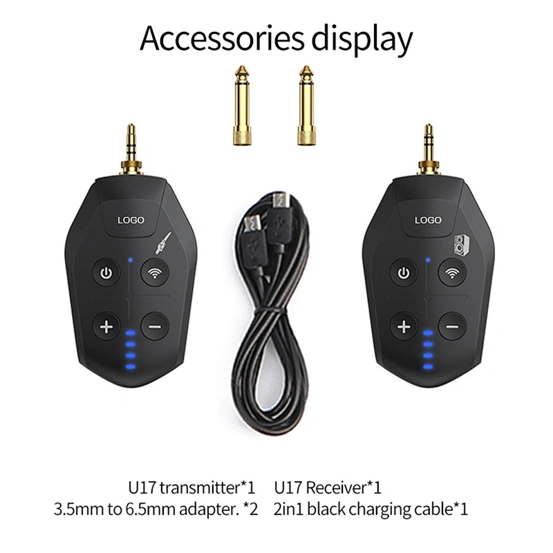 Electro-acoustic Microphone System Mini Size Portable Rechargeable UHF Wireless Instrument Microphone Set