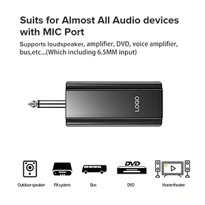 Portable Cordless UHF Microphone Set With Receiver Multi-functional Dual Wireless Dynamic Handheld Microphone Kit For Speakers
