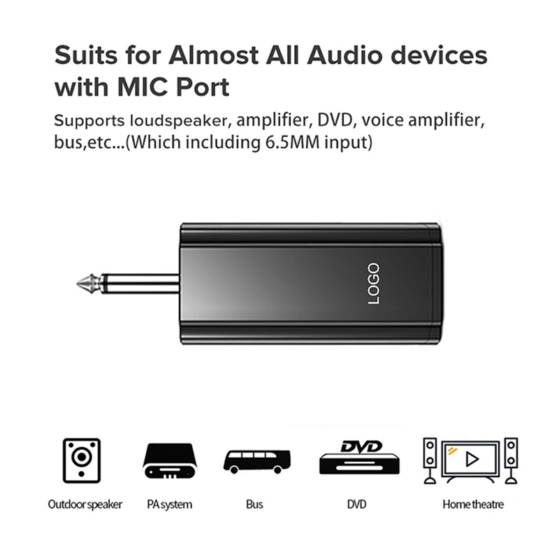 Portable Cordless UHF Microphone Set With Receiver Multi-functional Dual Wireless Dynamic Handheld Microphone Kit For Speakers