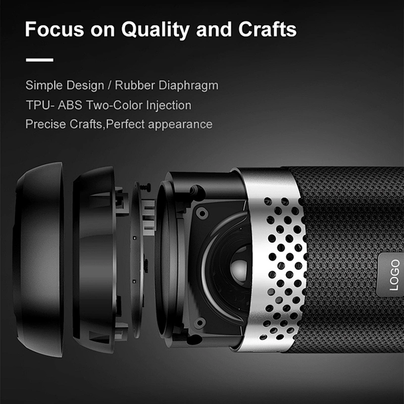 Dual Waterproof IPX5 Rechargeable 2500mAh Music Player 15W x 2 Power TWS DSD Stereo Bluetooth Speaker