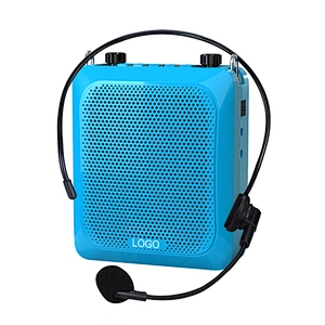 25W High Power Portable Voice Amplifier with Wired Acoustic Microphone 2000mAh Rechargeable Battery for Teachers