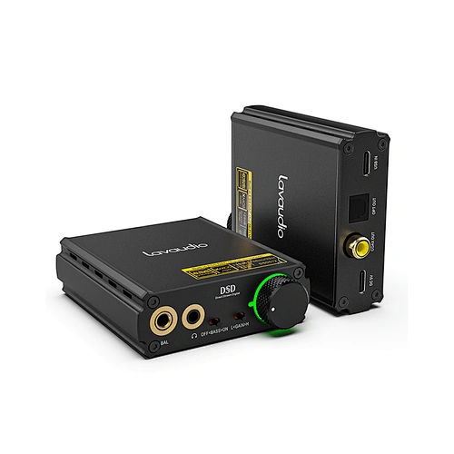 1Mii DS400 DAC/Amplifier Stereo Headphone Combo Supports 768K/32Bit and Native DSD512, Hi-Res Hi-Fi for PC Headphone Out/3.5/4.4 mm/Coaxial/Optical Out Windows/Android/iOS Compatible