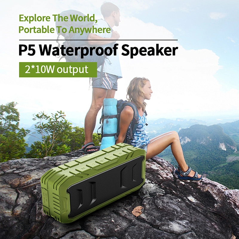 2*10W IPX5 Waterproof True Wireless Stereo Music Rechargeable Portable Bluetooth 5.0 Speaker for Outdoor