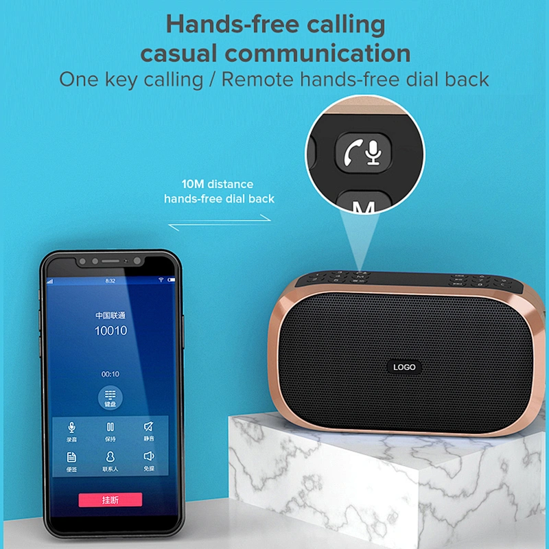 Mini Classic Rechargeable FM Radio Speaker With Number Pad And Screen Portable Mini Digital Bluetooth Speaker