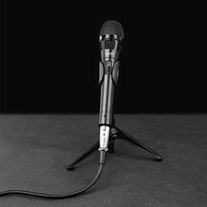 Wired Microphone Zinc Alloy Dynamic Professional Meeting Singing Mic with Collar High Sensitivity