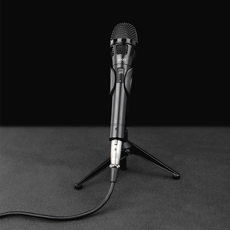 Wired Microphone Zinc Alloy Dynamic Professional Meeting Singing Mic with Collar High Sensitivity