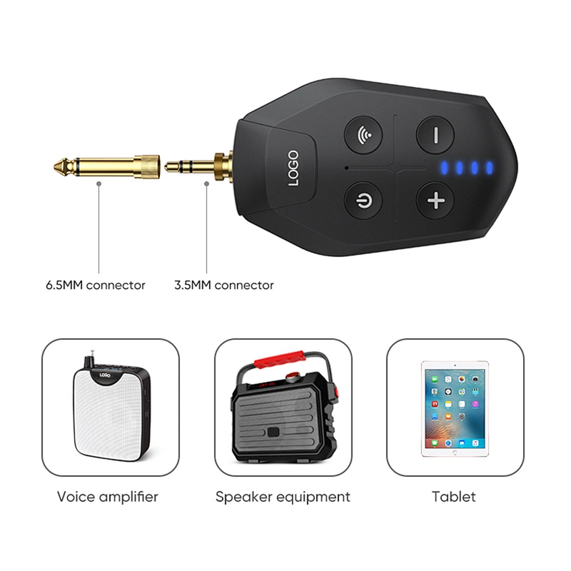 UHF Wireless Audio Transmitter Receiver Rechargeable Live Broadcast Microphone Support Lavalier Mic and Headset Mic