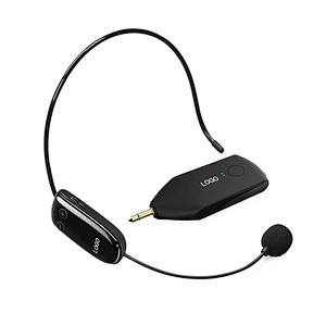 30m Wireless Distance UHF Technology Portable Headset Wireless Microphone with 3.5mm and 6.5mm Connector for Audio Equipment
