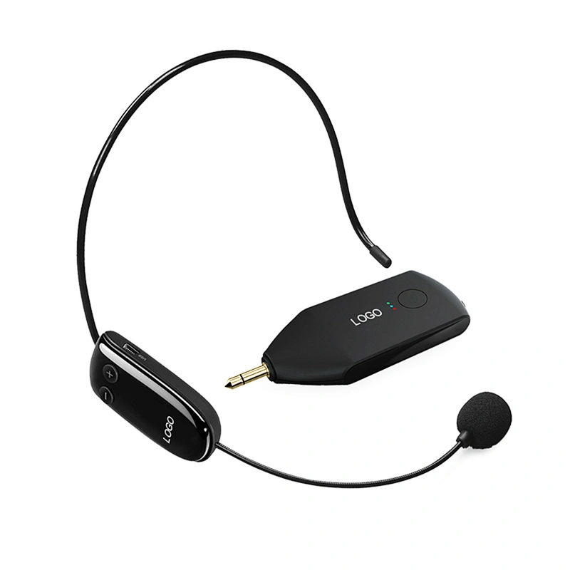 30m Wireless Distance UHF Technology Portable Headset Wireless Microphone with 3.5mm and 6.5mm Connector for Audio Equipment