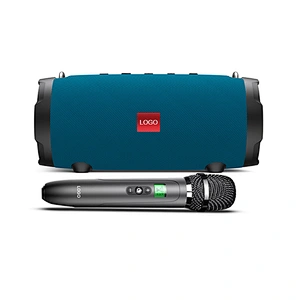 Mini UHF 40W Output Power IPX5 Waterproof 4400mAh Rechargeable Bluetooth Hi-Fi Speaker with UHF Wireless Karaoke Microphone