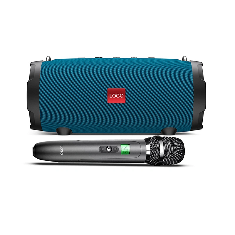 Mini UHF 40W Output Power IPX5 Waterproof 4400mAh Rechargeable Bluetooth Hi-Fi Speaker with UHF Wireless Karaoke Microphone