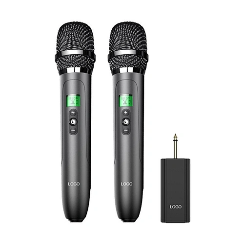 UHF Double Professional Wireless Microphone System Karaoke Handheld Coil-moving Microphone For Church/Speech