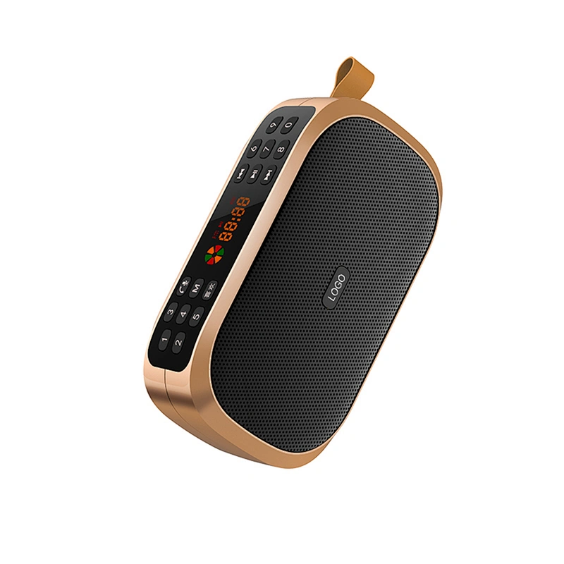 Mini Classic Rechargeable FM Radio Speaker With Number Pad And Screen Portable Mini Digital Bluetooth Speaker