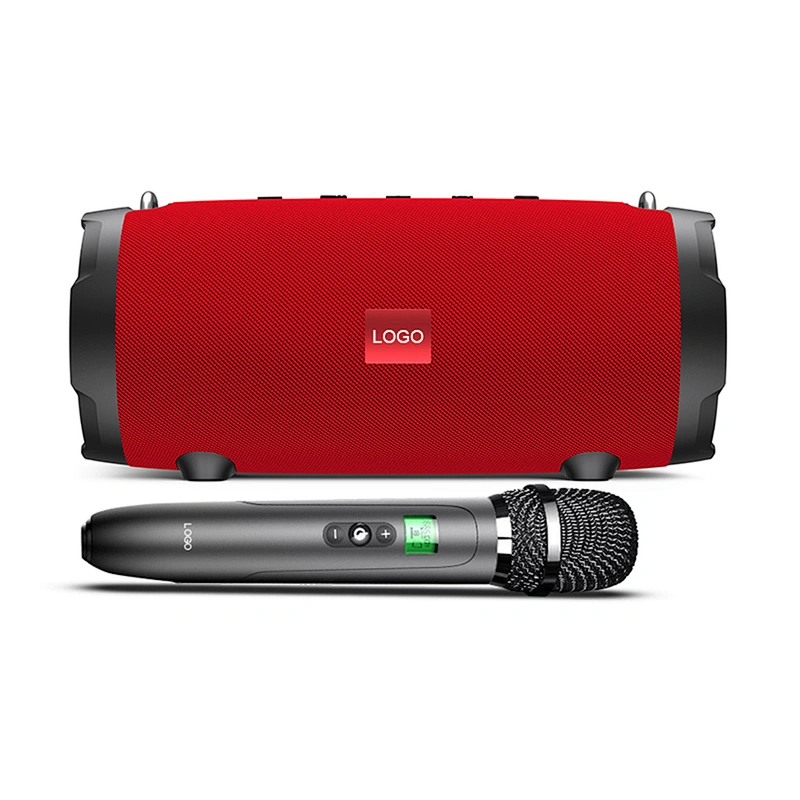 Mini UHF 40W Output Power IPX5 Waterproof 4400mAh Rechargeable Bluetooth Hi-Fi Speaker with UHF Wireless Karaoke Microphone