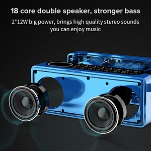 Acoustic Multifunction Rechargeable FM Radio Speaker With Number Pad And Screen Portable Stereo Sound Bluetooth Speaker