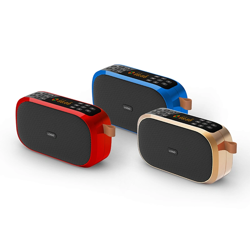 Mini Classic Rechargeable FM Radio Speaker With Number Pad And Screen Portable Mini Digital Bluetooth Speaker