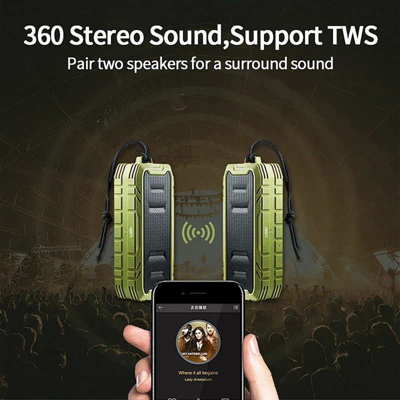 2*10W IPX5 Waterproof True Wireless Stereo Music Rechargeable Portable Bluetooth 5.0 Speaker for Outdoor