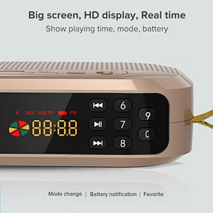 Mini Classic Rechargeable FM Radio Speaker With Number Pad And Screen Portable Mini Digital Bluetooth Speaker