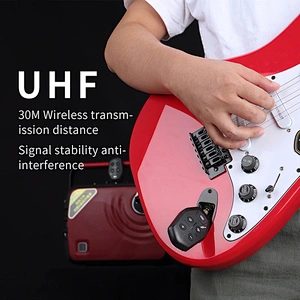Electro-acoustic Microphone System Mini Size Portable Rechargeable UHF Wireless Instrument Microphone Set