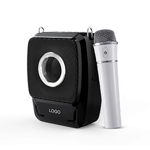 Multimedia Original Sound Voice Amplifier 25W Powerful Portable Rechargeable Speaker with Handheld Wireless Mic and Wired Mic