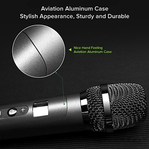 50W Output Power Portable Speaker with UHF Wireless Microphone Built-in 4000mAh Lithium Battery for Karaoke