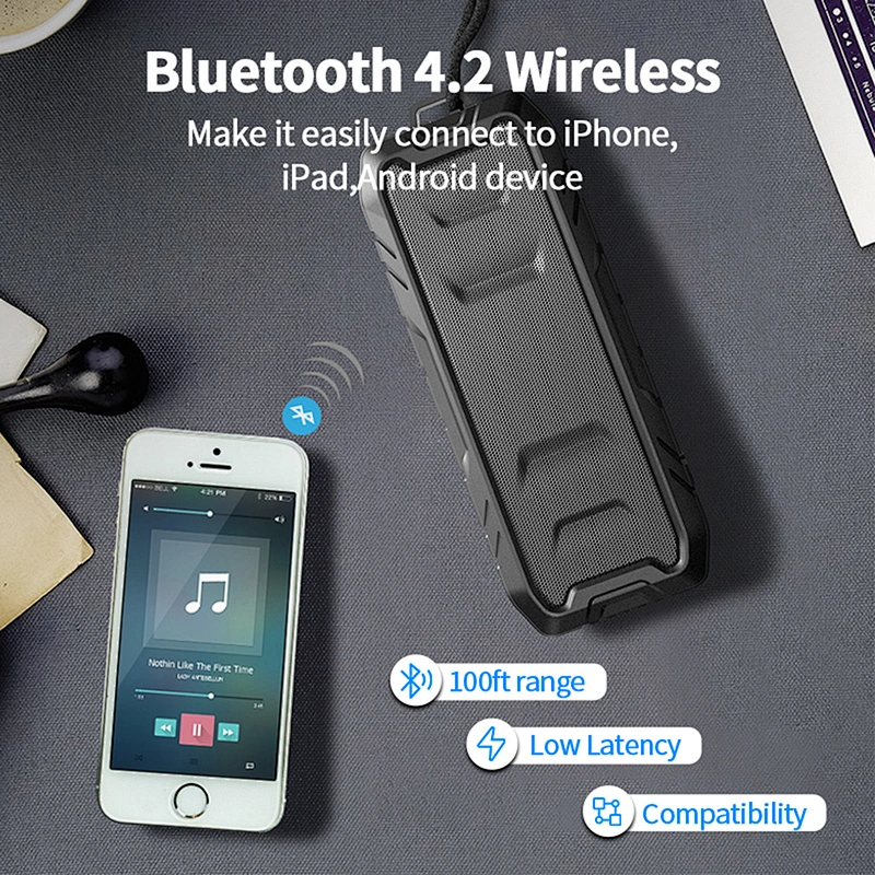 2*10W IPX5 Waterproof True Wireless Stereo Music Rechargeable Portable Bluetooth 5.0 Speaker for Outdoor