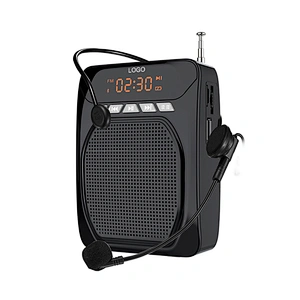 13W 1800mAh Lithium Battery Tutor Teachers Loudspeaker FM Wired Microphone Voice Amplifier With Recording