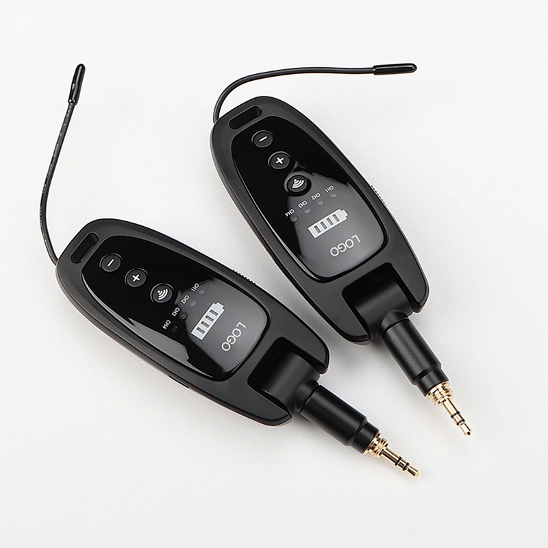UHF 30m Wireless Transmission Distance Rechargeable 3.5/6.5mm Standard Audio Electric Guitar Transmitter Receiver Microphone