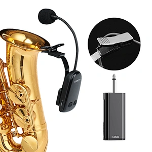 Top Quality Small Portable Rechargeable Professional Saxophone Instrument Condenser UHF Wireless Microphone Systems
