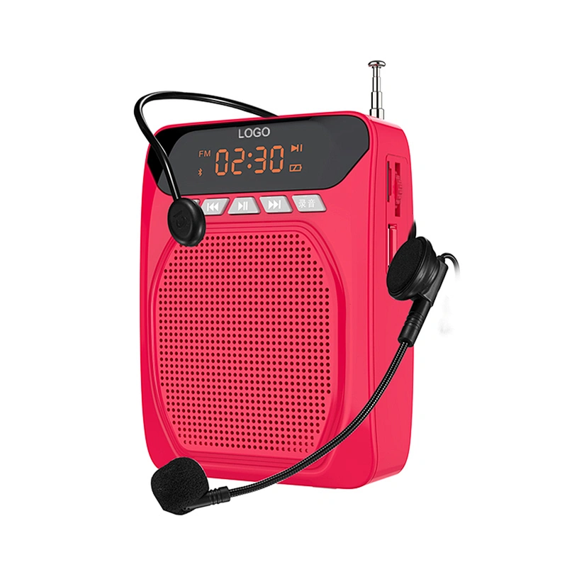 13W 1800mAh Lithium Battery Tutor Teachers Loudspeaker FM Wired Microphone Voice Amplifier With Recording
