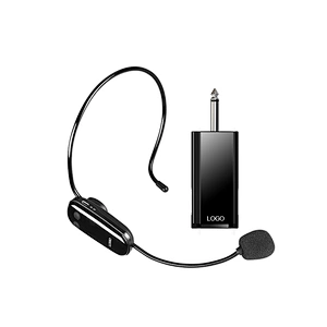 Portable Rechargeable Headset Cordless Microphone Kit With Receiver UHF Condenser Wireless Microphone