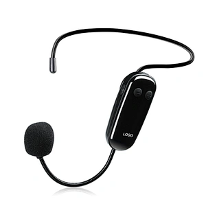 Portable Rechargeable Headset Cordless Microphone Kit With Receiver UHF Condenser Wireless Microphone